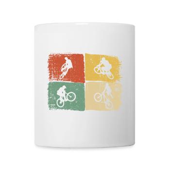 Quad Bike Silhouettes on Colour Blocks - Mug - white - Front