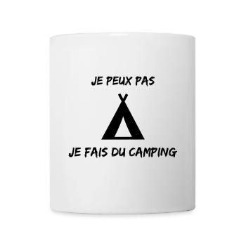 CAMPING. CAMPER. JE PEUX PAS. HUMOUR. VACANCES - Mug blanc - blanc - Devant