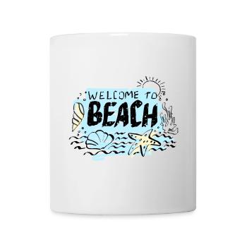 Willkommen bei Beach Scene - Tasse - Weiß - Vorne