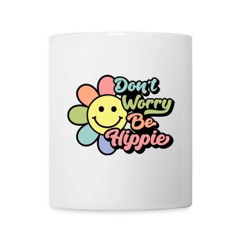 Don't Worry, Be Hippie - Tasse - Weiß - Vorne
