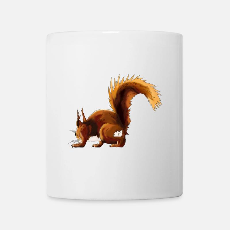 Eichhörnchen Flausch Herbst-Edition - Tasse - Weiß
