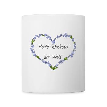 Beste Schwester der Welt - Tasse - Weiß - Vorne