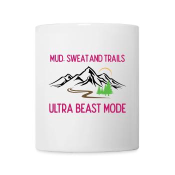 Ultra Running - Boue, sueur et sentiers - Mug blanc - blanc - Devant