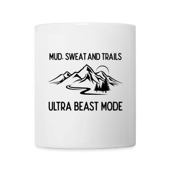 Ultra Running - Boue, sueur et sentiers - Mug blanc - blanc - Devant