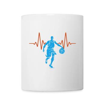 ECG Heartbeat Basketball Pulse | Couleurs changeantes - Mug blanc - blanc - Devant