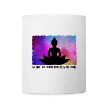 Meditation is bringing the mind home - Mug - white - Front