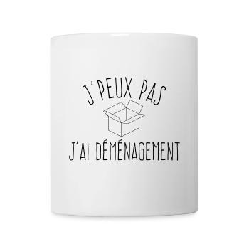 J'peux pas j'ai déménagement - L'excuse classique - Mug blanc - blanc - Devant