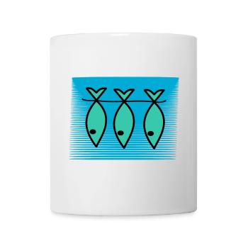 POISSON. POISSON D'AVRIL. VACANCES. ETE. HUMOUR - Mug blanc - blanc - Devant