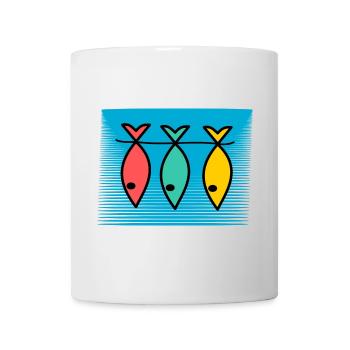 POISSON. POISSON D'AVRIL. VACANCES. ETE. HUMOUR - Mug blanc - blanc - Devant