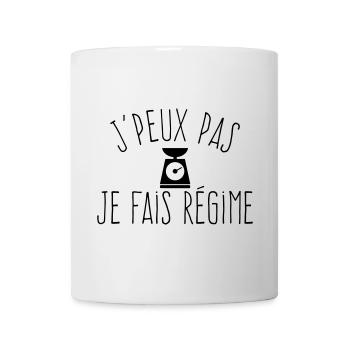 J'peux pas je fais régime  - Mug blanc - blanc - Devant