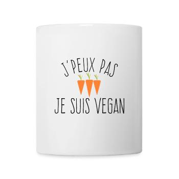J'peux pas je suis vegan  - Mug blanc - blanc - Devant