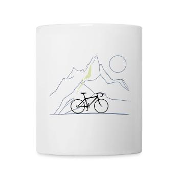 Bike & Mountains - Mug - white - Front