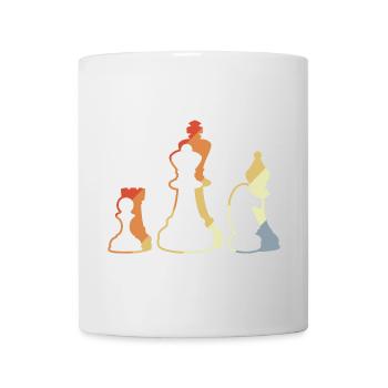Retro chess game - Mug - white - Front