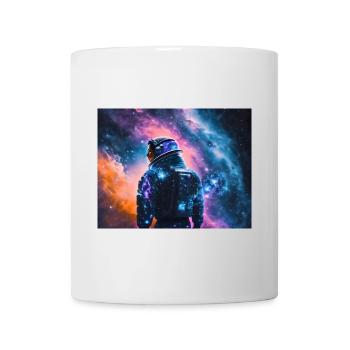 Female astronaut in space - Mug - white - Front