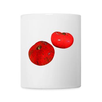 Tomaten in Ölfarboptik, Küche, Vegetarier - Tasse - Weiß - Vorne
