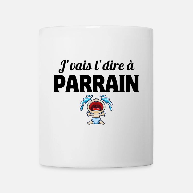 j'vais je dire, parrain, super parrain - Mug blanc - blanc