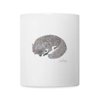 Le renard dort - Mug blanc - blanc - Devant