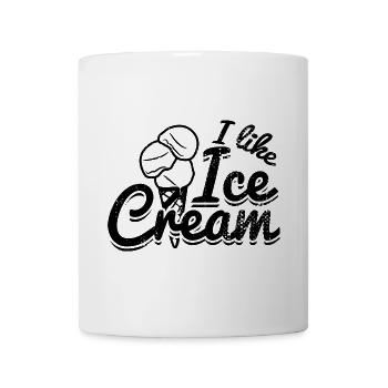 Lustiger Eiscreme Spruch - Tasse - Weiß - Vorne