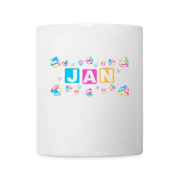 JAN colourful cubes - Tasse - Weiß - Vorne