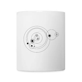 Système solaire uniquement (noir) - Mug blanc - blanc - Devant
