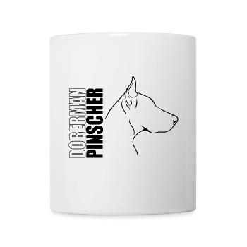 Doberman Pinscher Profil Hunde Hund Wilsigns - Tasse - Weiß - Vorne