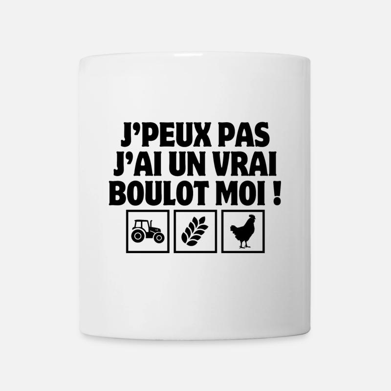 agriculteur, paysan, fermier, fermière - Mug blanc - blanc