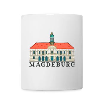Magdebourg, Ancien Hôtel de Ville, Allemagne Dessin - Mug blanc - blanc - Devant