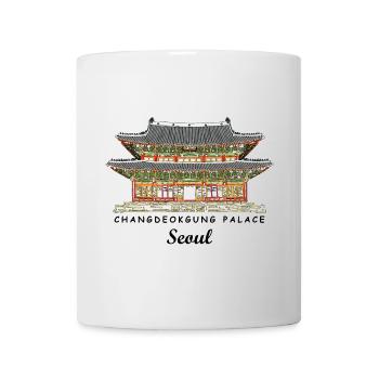 Seoul, Changdeokgung, Welterbestätte in Südkorea - Tasse - Weiß - Vorne