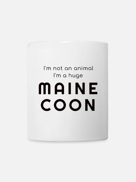 I'm not an animal - I'm huge Maine Coon - Mug - white