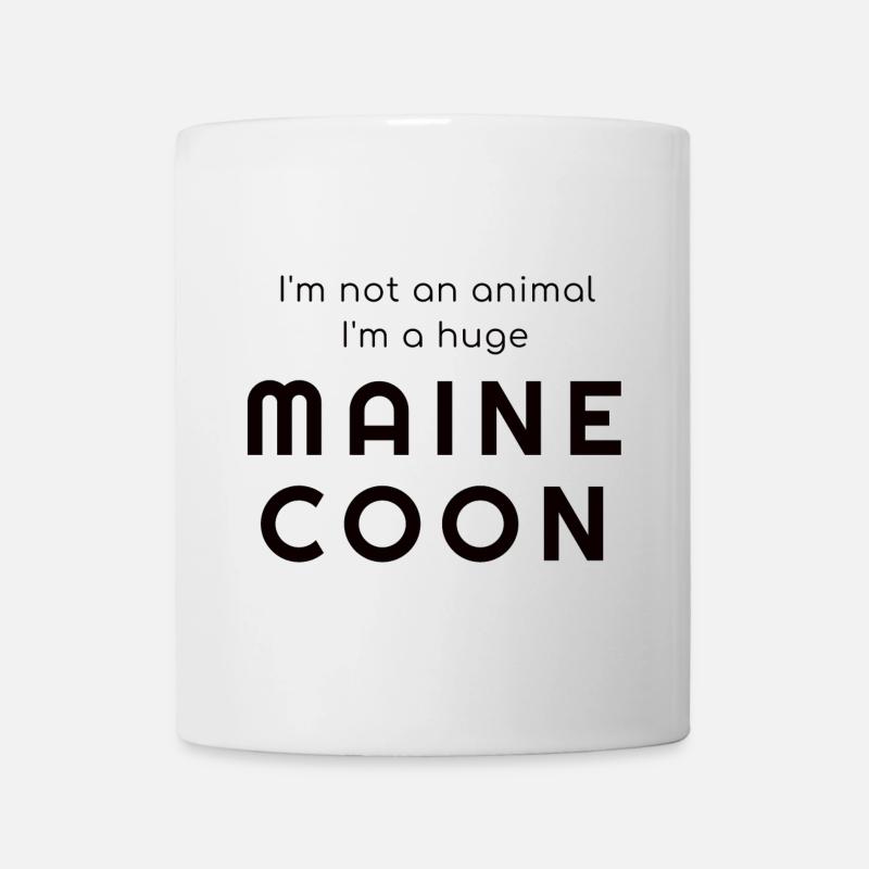 I'm not an animal - I'm huge Maine Coon - Mug blanc - blanc