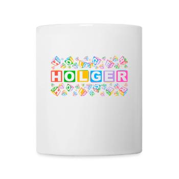 HOLGER colourful cubes - Tasse - Weiß - Vorne