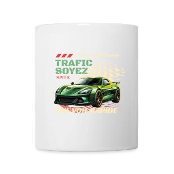 Voie Rapide Verte: Voiture Flamboyante - Mug blanc - blanc - Devant