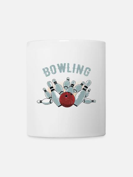 Bowling Strike Skizze - Tasse - Weiß