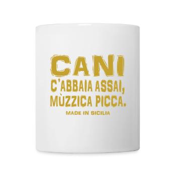 T-shirt Sicile Proverbe sicilien chiens aboie - Mug blanc - blanc - Devant