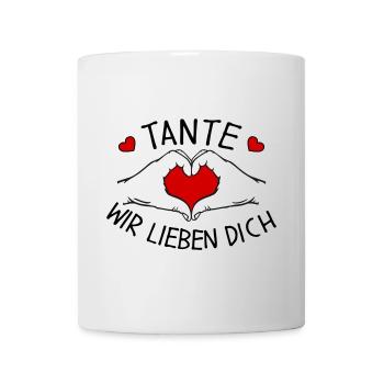 Tante wir lieben Dich - Tasse - Weiß - Vorne