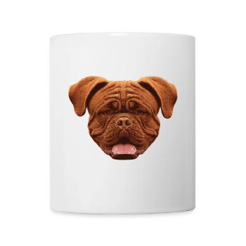 Kleidung für Männer, Bordeauxdogge - Tasse - Weiß - Vorne