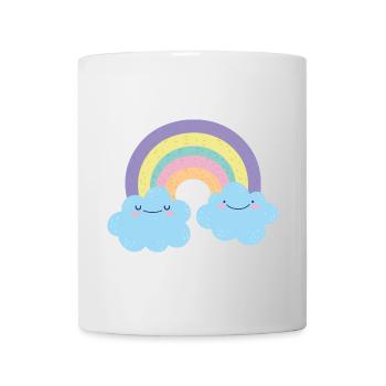 Colorful Rainbow Cloud Charm - Mug - white - Front