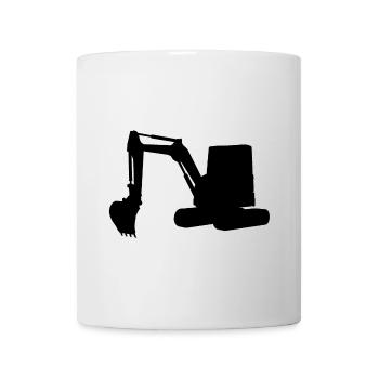 pelle Pelle Noir Terrassement Génie Civil Chantier - Mug blanc - blanc - Devant