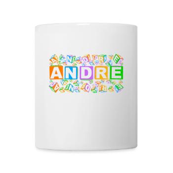 ANDRE colourful cubes - Tasse - Weiß - Vorne