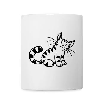 Cartoon Kitten - Tasse - Weiß - Vorne