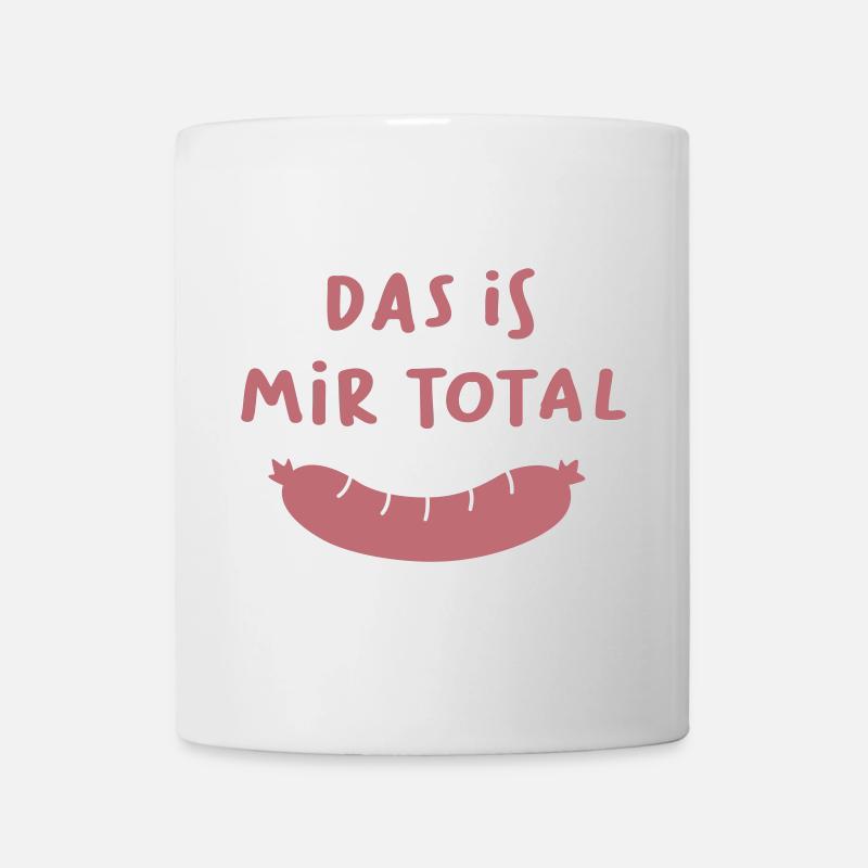 Wurst Bürohumor egal coole Quotes Sprüche Metzger - Tasse - Weiß
