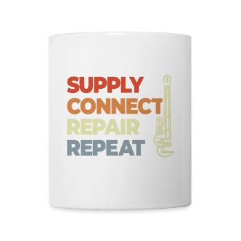 Dicton de plombier - Mug blanc - blanc - Devant