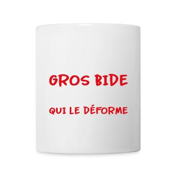 J’ai pas un gros bide c’est le miroir qui déforme - Mug blanc - blanc - Devant