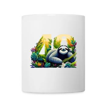 40 ans de paresseux 40e cadeau d’anniversaire - Mug blanc - blanc - Devant