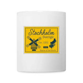Stockholm Sverige Vintage Travel Motif - Mug - white - Front