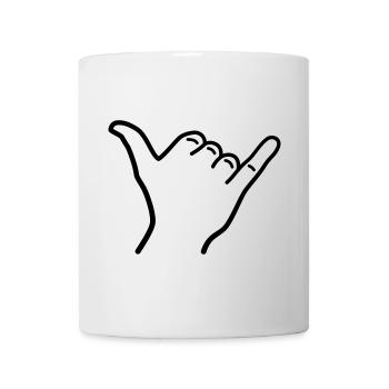 Shaka Hand Symbol Umriss surfen Hawaii Gruß - Tasse - Weiß - Vorne