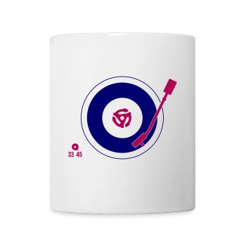 Vinyl Mod Sign 45er - Tasse - Weiß - Vorne