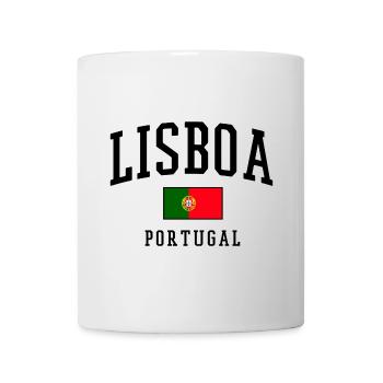 Lisboa lettering with Portugal flag - Mug - white - Front