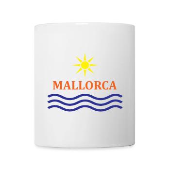 Soleil et vagues Motif Majorque - Mug blanc - blanc - Devant