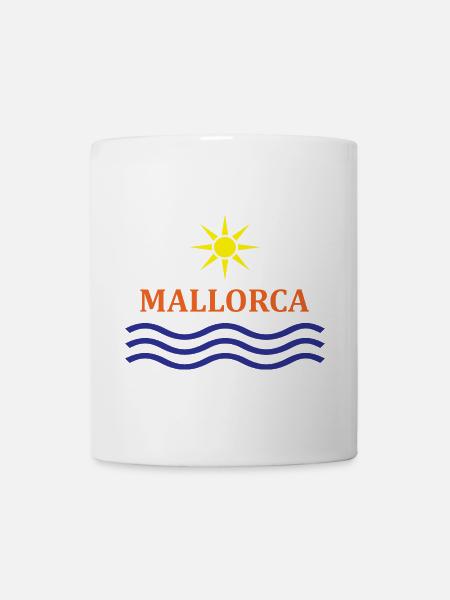 Sun and Waves Mallorca Motif - Mug - white